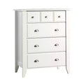 HomeStock 8.25 in.H Wood Composite Vertical Dressers with 4 - Drawers in White Finish