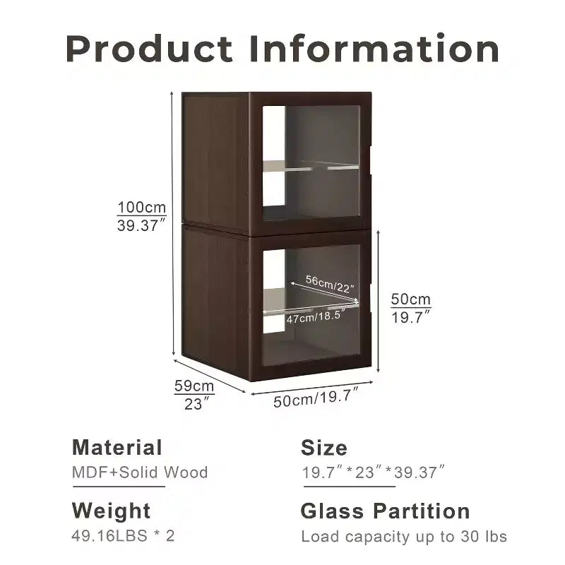 Dual-Sided Glass Display Cabinet, Curio Cabinet for Collectibles, Glass Decor Case with Adjustable Shelves for Showcase Living Room