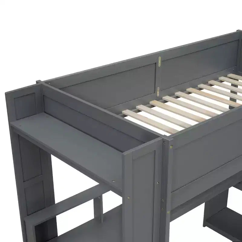 Ultimate Gaming Loft Bed with LED Desk, Charging Station & Built-in Storage