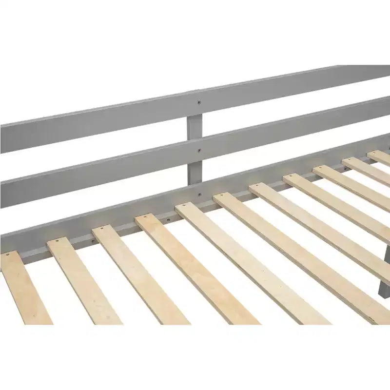 Lit mezzanine bas pour enfants, cadre de lit mezzanine junior en bois avec échelle pour filles garçons adolescents