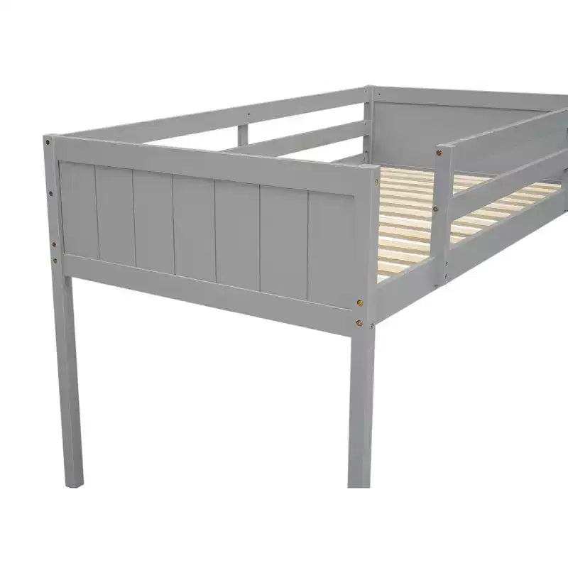 Lit mezzanine bas pour enfants, cadre de lit mezzanine junior en bois avec échelle pour filles garçons adolescents