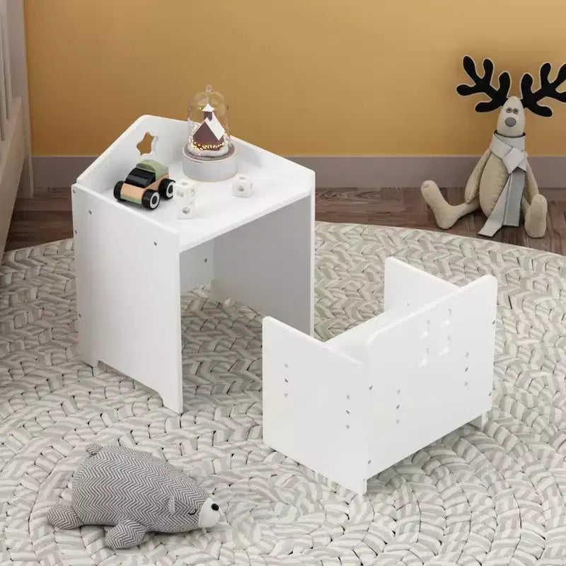Ensemble Table et Chaise de Sevrage Montessori pour Enfants, Ensemble Table et Chaise en Bois pour Tout-petits, Table d'Activités pour Enfants, Tabourets