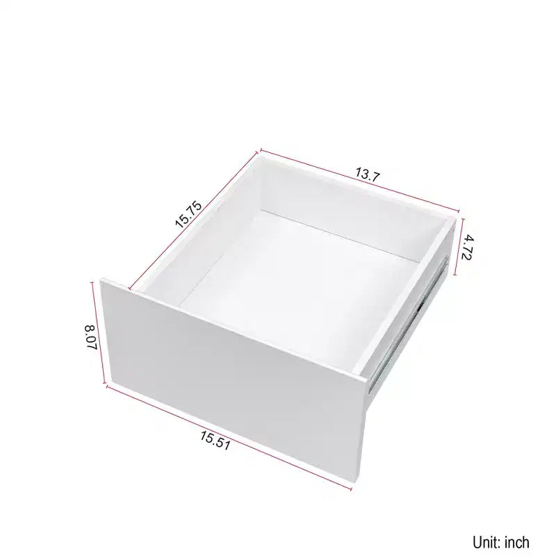 Meuble de rangement pour garde-manger en bois blanc de 40 cm avec tiroirs