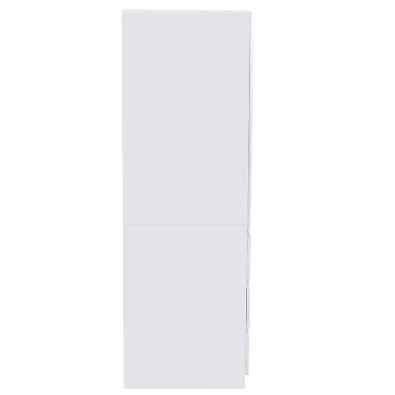 Meuble de rangement pour garde-manger en bois blanc de 40 cm avec tiroirs