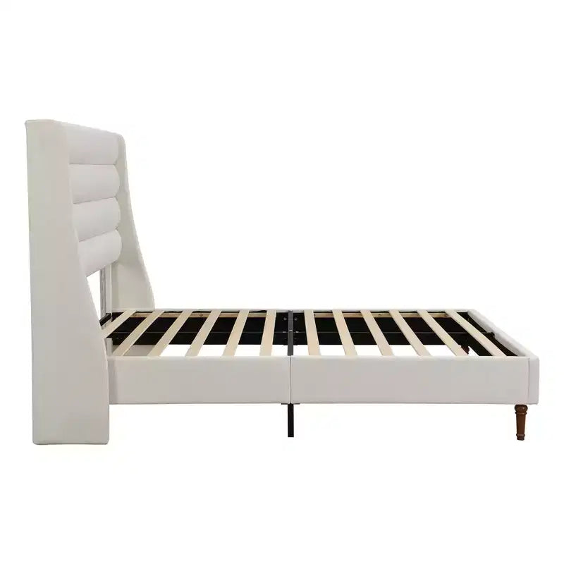 Tête de lit haute capitonnée en chenille moderne