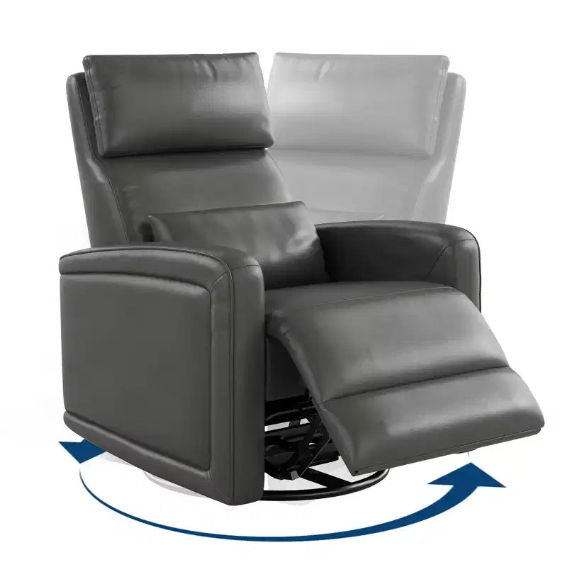 Manual recliner, 360 rotating rocking chair, single sofa with ergonomic backrest, suitable for living room