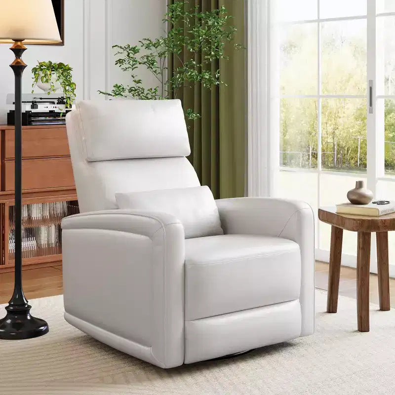 Manual recliner, 360 rotating rocking chair, single sofa with ergonomic backrest, suitable for living room