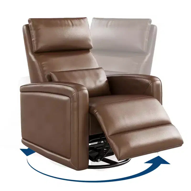 Manual recliner, 360 rotating rocking chair, single sofa with ergonomic backrest, suitable for living room