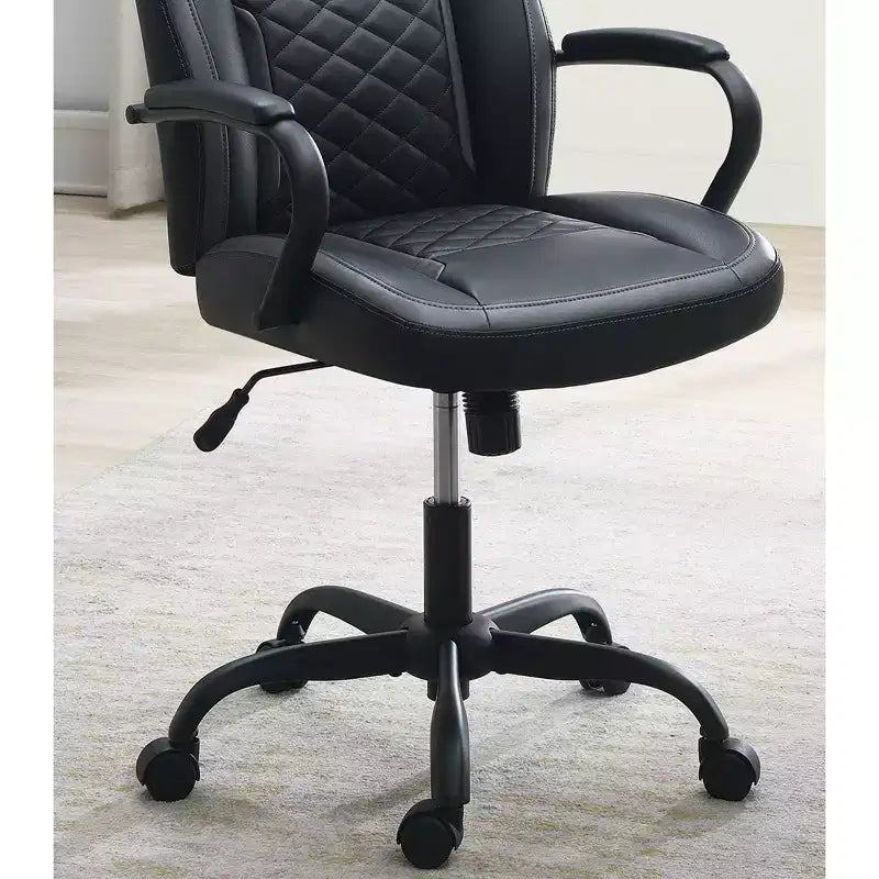 Fauteuil de gaming avec accoudoirs, chaise croisée avec roulettes, chaise d'ordinateur rembourrée pour bureau, étude, salle de jeux
