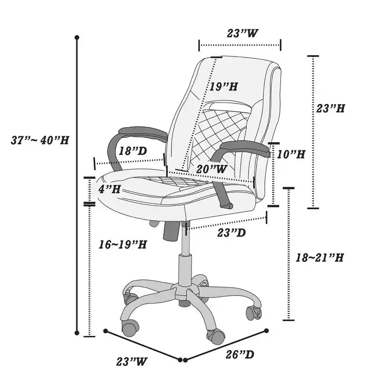 Fauteuil de gaming avec accoudoirs, chaise croisée avec roulettes, chaise d'ordinateur rembourrée pour bureau, étude, salle de jeux