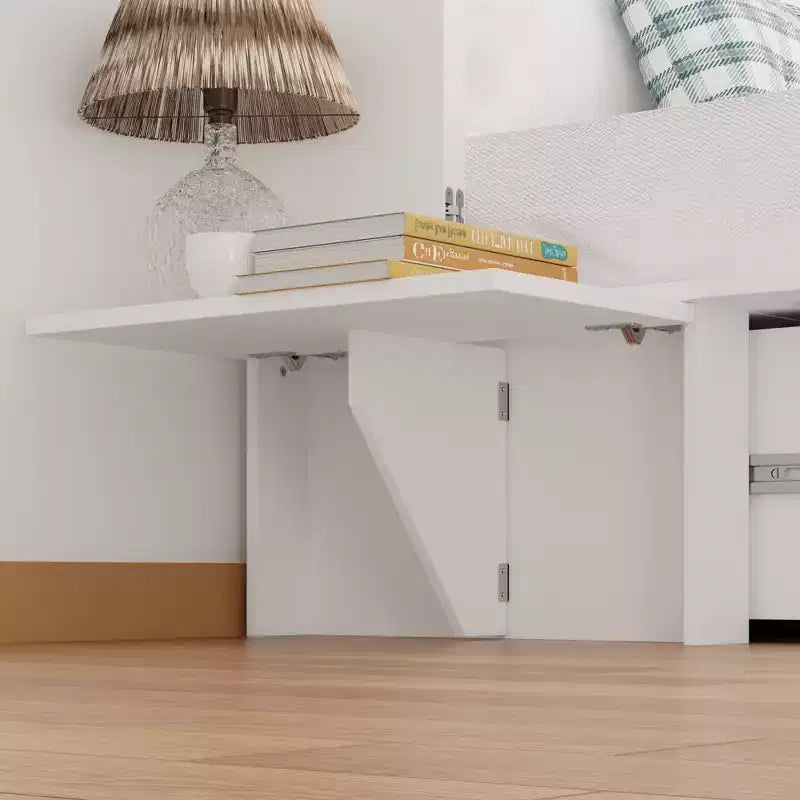 Saving Full-Size Murphy Bed: Foldable Design, Built - in Storage Ideal for Bedrooms