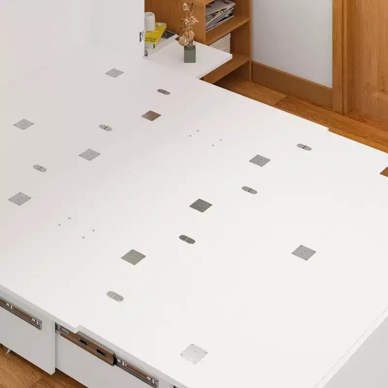 Saving Full-Size Murphy Bed: Foldable Design, Built - in Storage Ideal for Bedrooms
