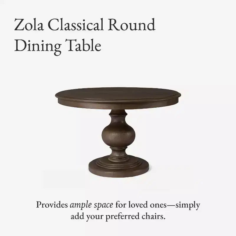 Classical Round Wooden Dining Table