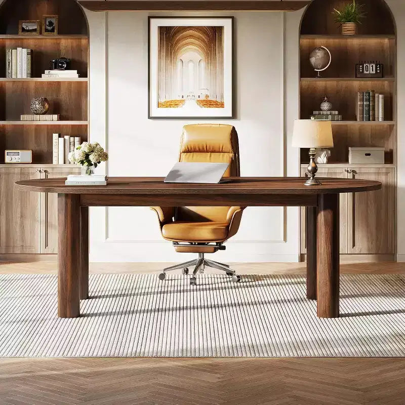 63 pouces Bureau de direction, Bureau d'ordinateur en bois, Grande table de travail de bureau Meuble de bureau Poste de travail pour bureau à domicile