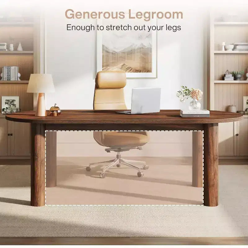63 pouces Bureau de direction, Bureau d'ordinateur en bois, Grande table de travail de bureau Meuble de bureau Poste de travail pour bureau à domicile