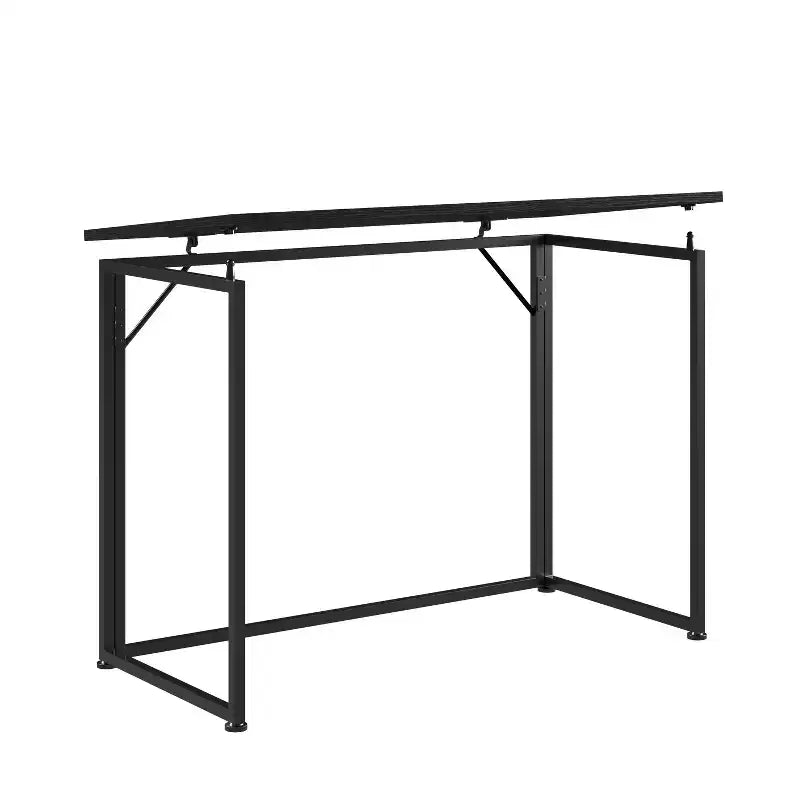 Bureau informatique peu encombrant de 99 cm, bureaux de télétravail avec pieds en métal, bureau debout pour salon, salle de lecture, bureau d'étude