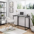 Okak 39IN Space-Saving Computer Desk, Home Office Desks with Metal Legs, Standing Desk for Living Room, Reading Room, Study