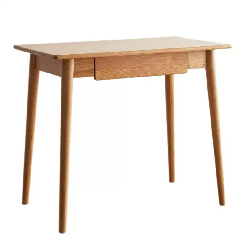 Okak 31.5/39IN Modern Solid Wood Home Office Desks, Standing Desk with 1 Drawer, Writing Desk for Living Room, Reading Room, Study
