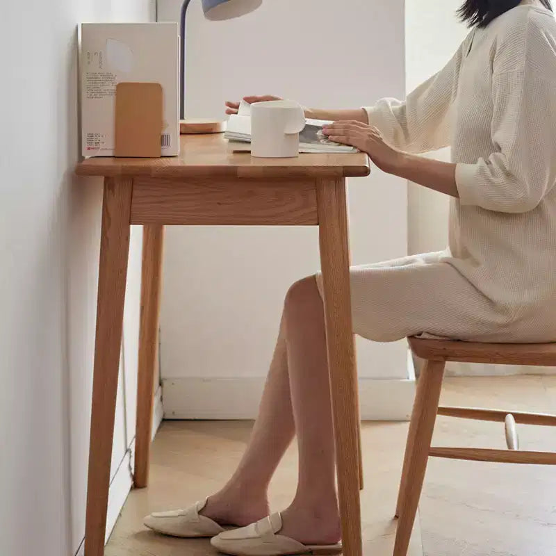 31.5/39IN Modern Solid Wood Home Office Desks, Standing Desk with 1 Drawer, Writing Desk for Living Room, Reading Room, Study