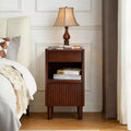 Wooden Stylish Functional 1 Drawer Nightstand for Bedroom Living Room