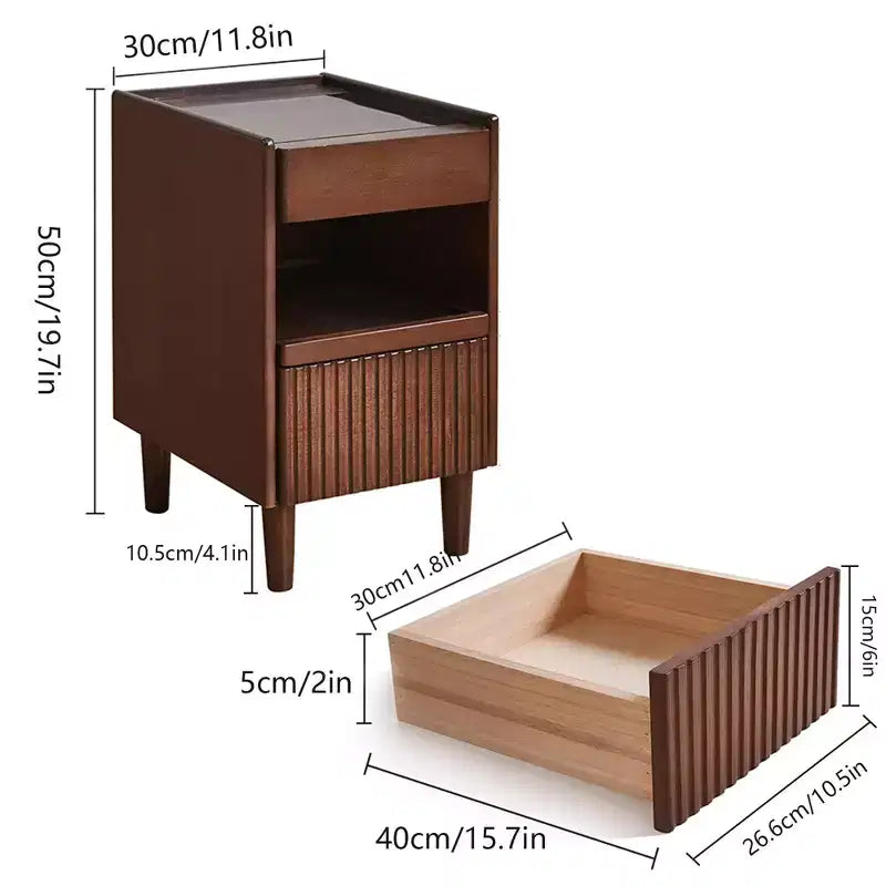 Wooden Stylish Functional 1 Drawer Nightstand for Bedroom Living Room