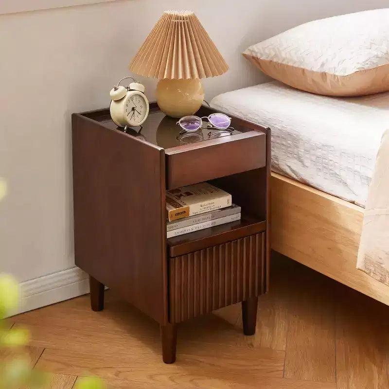 Wooden Stylish Functional 1 Drawer Nightstand for Bedroom Living Room