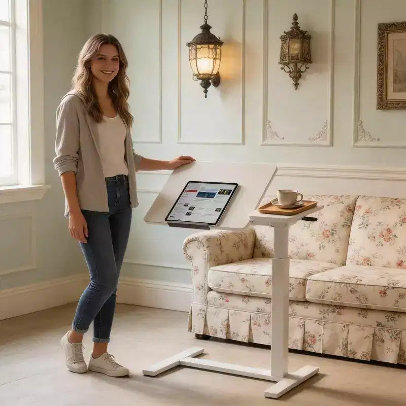 Mobile Rolling Nightstand for Bedroom Living Room