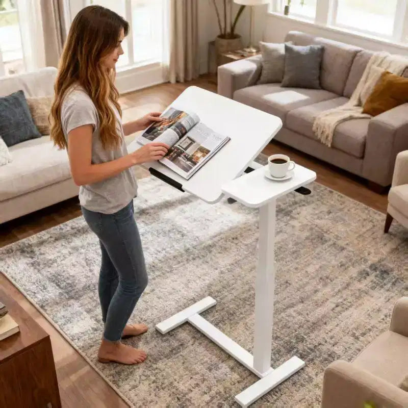 Mobile Rolling Nightstand for Bedroom Living Room