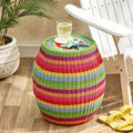 The Lakeside Collection Vibrant Rattan End Table -