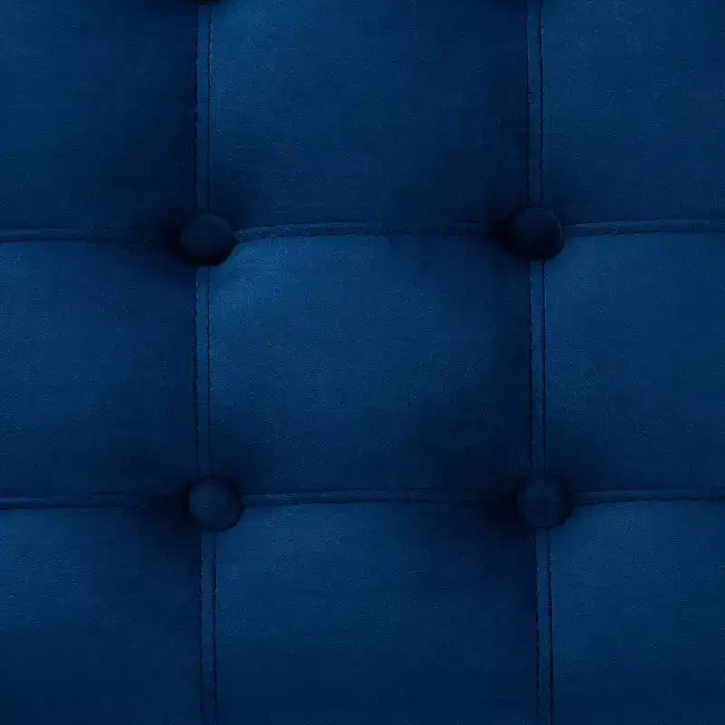 Banc ottoman de rangement capitonné en velours