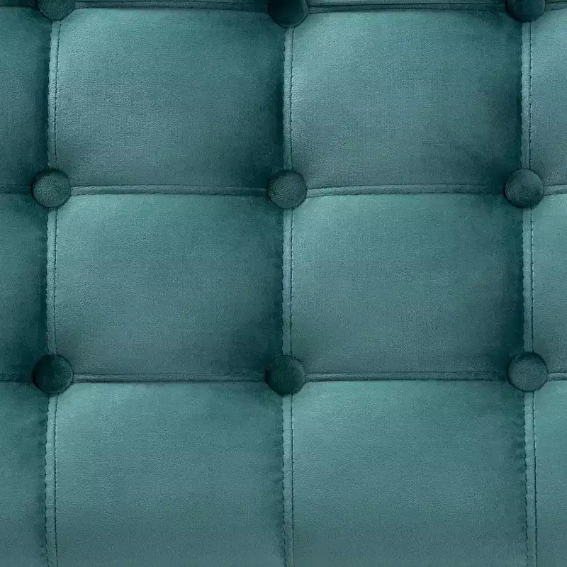 Banc ottoman de rangement capitonné en velours