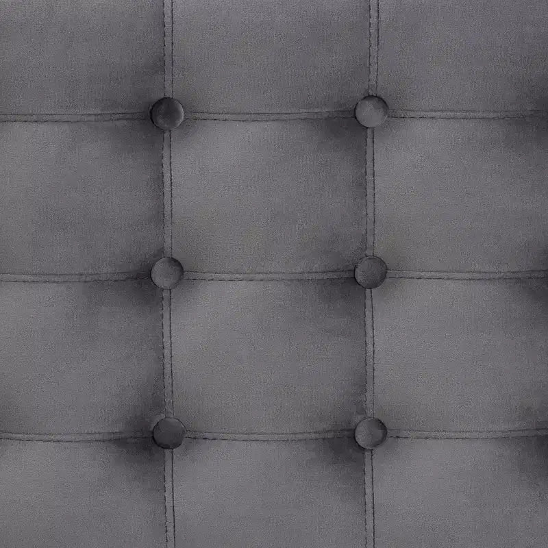Banc ottoman de rangement capitonné en velours