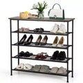 Costway Shoe Rack 5-Tier Shoe Storage Organizer W/4 Metal Mesh Shelves for 16-20 Pairs