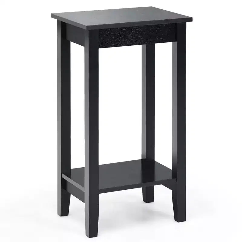 2 tables de chevet à 2 niveaux, bout de canapé, table basse, pieds en bois, chambre à coucher