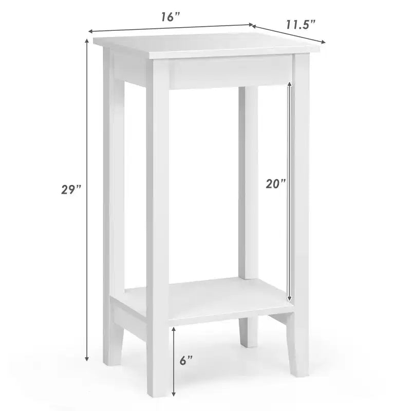 2 tables de chevet à 2 niveaux, bout de canapé, table basse, pieds en bois, chambre à coucher