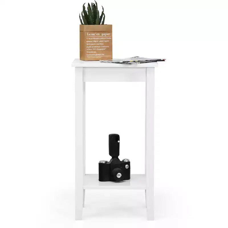 2 tables de chevet à 2 niveaux, bout de canapé, table basse, pieds en bois, chambre à coucher