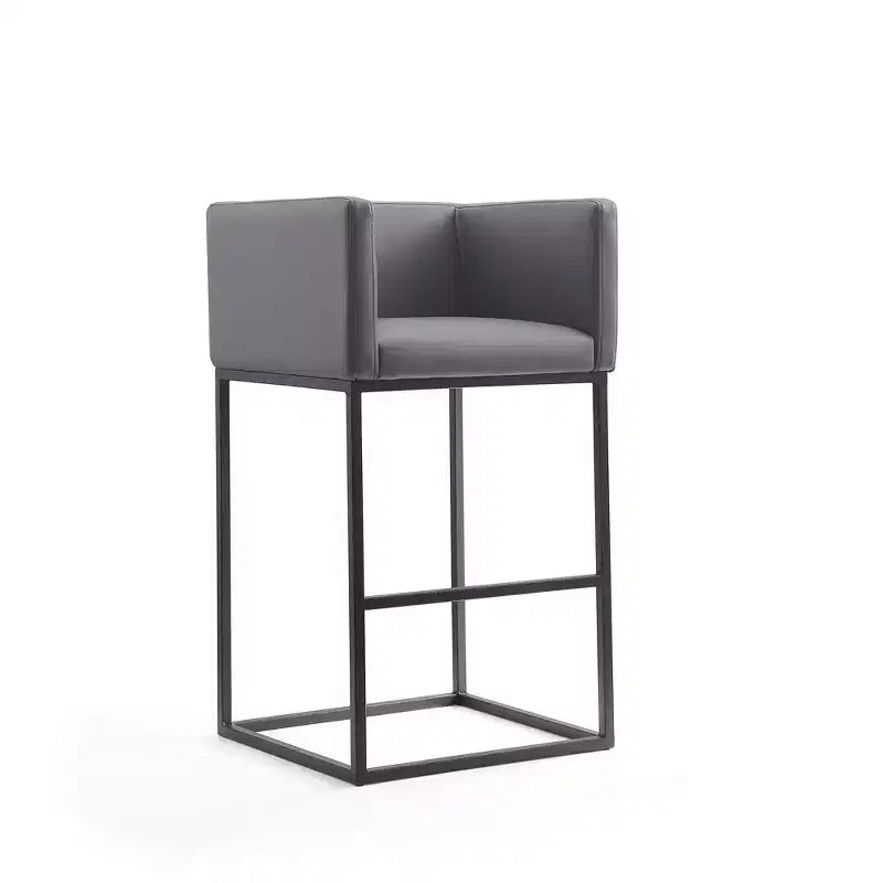 Lot de 3 tabourets de bar rembourrés en métal – Manhattan Comfort