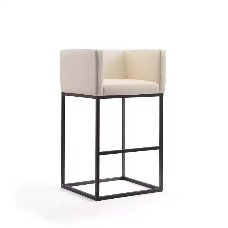 Lot de 3 tabourets de bar rembourrés en métal – Manhattan Comfort